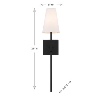 One Light Wall Sconce (M90114MBK)
