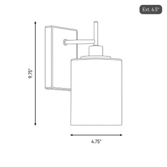 One Light Wall Sconce (M90116CH)