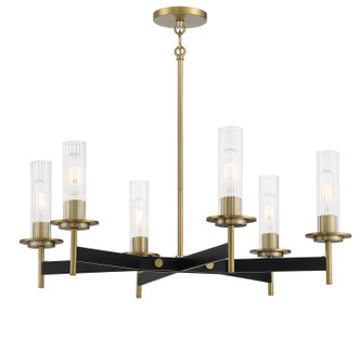 Minka-Lavery - 2546-726 - Six Light Chandelier - Baldwin Park - Coal And Soft Brass