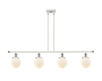Innovations - 916-4I-WPC-G201-6 - Four Light Island Pendant - Ballston Urban - White Polished Chrome
