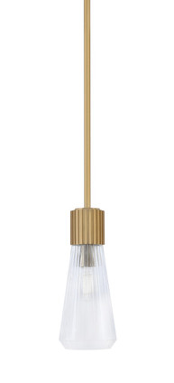 Toltec Lighting - 4801-NAB-880 - One Light Mini Pendant - Everleigh - New Age Brass