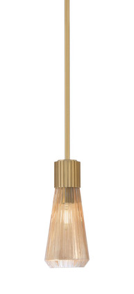 Toltec Lighting - 4801-NAB-883 - One Light Mini Pendant - Everleigh - New Age Brass