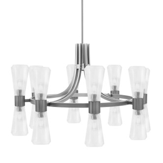 Toltec Lighting - 4808-GP-880 - 16 Light Chandelier - Everleigh - Graphite