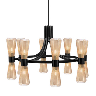 Toltec Lighting - 4808-MB-883 - 16 Light Chandelier - Everleigh - Matte Black