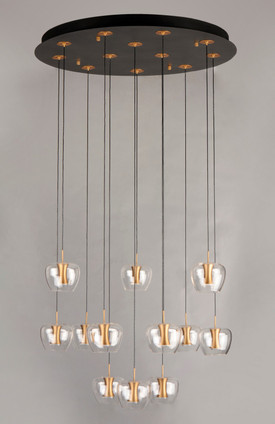 Newton LED Pendant (E24167-18BKGLD)