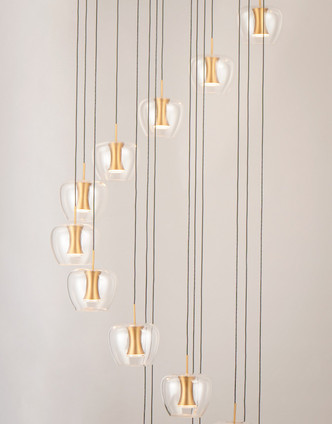Newton LED Pendant (E24169-18BKGLD)
