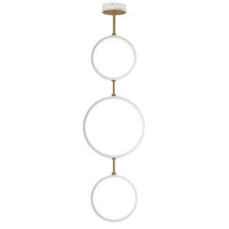 ET2 - E24321-WTGLD - LED Pendant - Hoopla - White/Gold