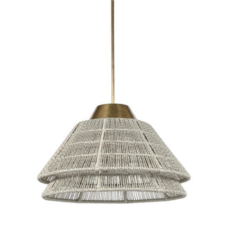 Palecek - 2152-79 - Two Light Pendant - Pescadero - Brass / Whitewash