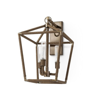 Palecek - 2196-79 - Three Light Wall Sconce - Hollister - Light Bronze/Natural