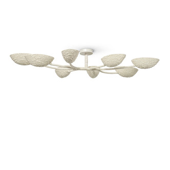 Palecek - 2443-79 - Eight Light Semi Flush Mount - Delilah - Cream