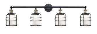 manufacturer_finish:Black Antique Brass|manufacturer_glass:Matte White Cased Small Bell Cage|light_output:220.00lm|color_temperature:2200K|cri:99