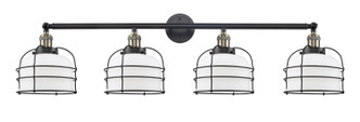 manufacturer_finish:Black Antique Brass|manufacturer_glass:Matte White Cased Large Bell Cage|light_output:220.00lm|color_temperature:2200K|cri:99