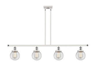 Innovations - 916-4I-WPC-G202-6 - Four Light Island Pendant - Ballston Urban - White Polished Chrome