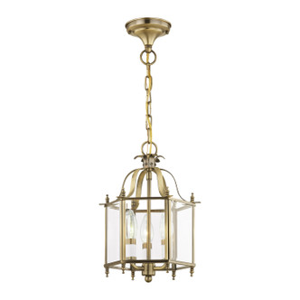 Livex Lighting - 4403-01 - Three Light Mini Pendant/Ceiling Mount - Livingston - Antique Brass Livex Lighting - 4403-01 - Three Light Mini Pendant/Ceiling Mount - Livingston - Antique Brass