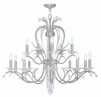 Livex Lighting - 51009-91 - 15 Light Chandelier - Serafina - Brushed Nickel