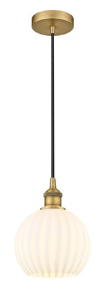 manufacturer_finish:Brushed Brass|manufacturer_glass:White Venetian|light_output:Unspecified|color_temperature:Unspecified|cri:Unspecified