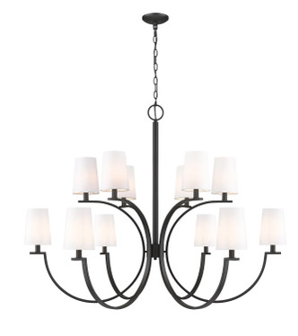 Z-Lite - 2016-12MB - 12 Light Chandelier - Cordelia - Matte Black