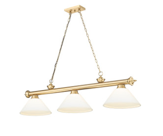 Z-Lite - 2306-3HBR-AMO14 - Three Light Billiard - Cordon - Heritage Brass