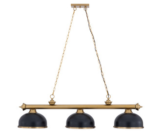 Z-Lite - 2306-3HBR-D12MB+HBR - Three Light Billiard - Cordon - Heritage Brass