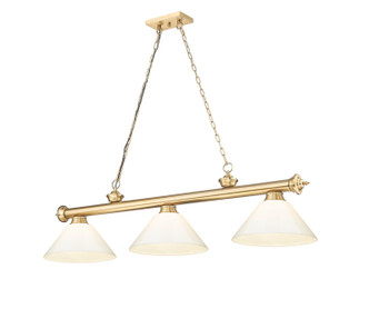 Z-Lite - 2306-3HBR-PWH - Three Light Billiard - Cordon - Heritage Brass