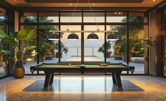 Cordon Four Light Billiard (2306-4HBR-D13MB)