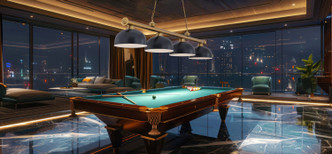 Cordon Four Light Billiard (2306-4HBR-D13MB)