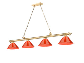 Z-Lite - 2306-4HBR-PRD - Four Light Billiard - Cordon - Heritage Brass
