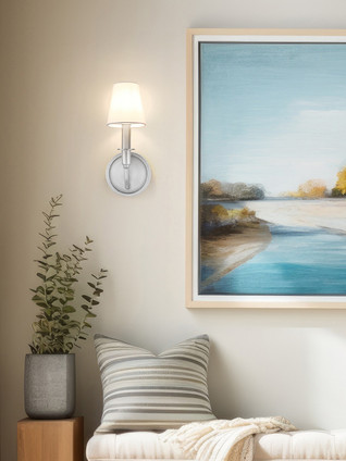Tova One Light Wall Sconce (3049-1S-BN)