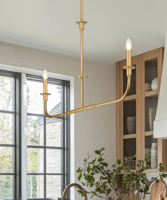 Tova Two Light Linear Chandelier (3049-42L-RB)