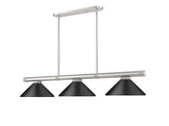 Z-Lite - 3050-3BN-MMB - Three Light Billiard - Vanguard - Brushed Nickel