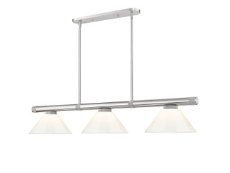 Z-Lite - 3050-3BN-PWH - Three Light Billiard - Vanguard - Brushed Nickel