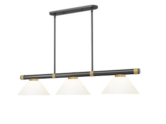 Z-Lite - 3050-3MB-RB-AMO14 - Three Light Billiard - Vanguard - Matte Black + Rubbed Brass