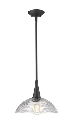 Z-Lite - 3051P12-MB - One Light Pendant - Lunelle - Matte Black