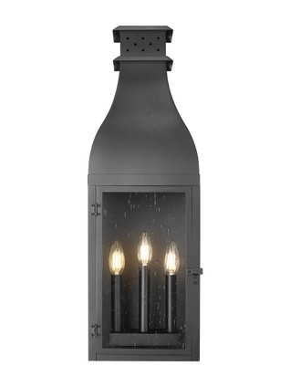 Toulouse Three Light Outdoor Wall Light (5030B-BK)