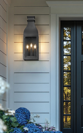 Toulouse Three Light Outdoor Wall Mount (5030B-BK)