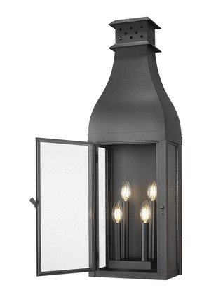 Toulouse Four Light Outdoor Wall Mount (5030XL-BK)