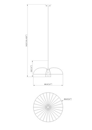 Valencia One Light Pendant (623P24-MB)