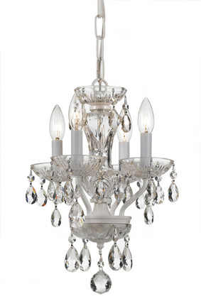 Crystorama - 5534-WW-CL-SAQ - Four Light Mini Chandelier - Welton - Wet White