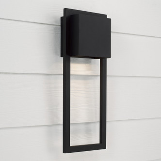 Nate One Light Outdoor Wall Lantern (956012BK-GL)