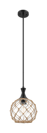 Innovations - 415-1S-BK-G122-10RB - One Light Pendant - Ballston - Matte Black