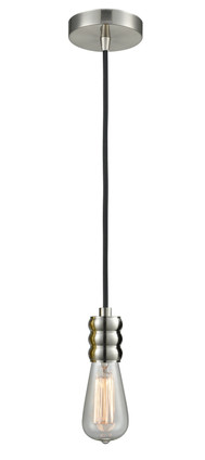 Innovations - 100SN-10BK-5SN - One Light Mini Pendant - Gatsby - Satin Nickel