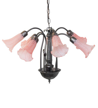Pink Seven Light Chandelier