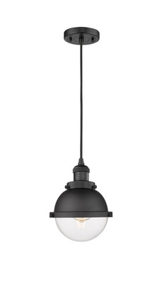 Innovations - 201C-BK-HFS-62-BK-LED - LED Mini Pendant - Franklin Restoration - Matte Black