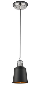 Innovations - 201CBP-PNBK-M9-BK - One Light Mini Pendant - Franklin Restoration - Polished Nickel