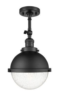 Innovations - 201F-BK-HFS-84-BK-LED - LED Semi-Flush Mount - Franklin Restoration - Matte Black