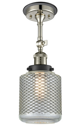 Innovations - 201FBP-PNBK-G262 - One Light Semi-Flush Mount - Franklin Restoration - Polished Nickel