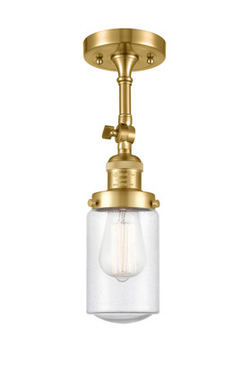 Innovations - 201F-SG-G314 - One Light Semi-Flush Mount - Franklin Restoration - Satin Gold