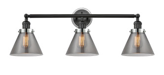 Innovations - 205BK-BPPC-HRPC-G43 - Three Light Bath Vanity - Franklin Restoration - Matte Black