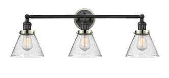 Innovations - 205BK-BPPN-HRPN-G44 - Three Light Bath Vanity - Franklin Restoration - Matte Black