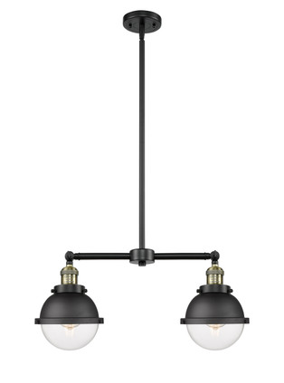 Innovations - 209-BAB-HFS-62-BK-LED - LED Island Pendant - Franklin Restoration - Black Antique Brass